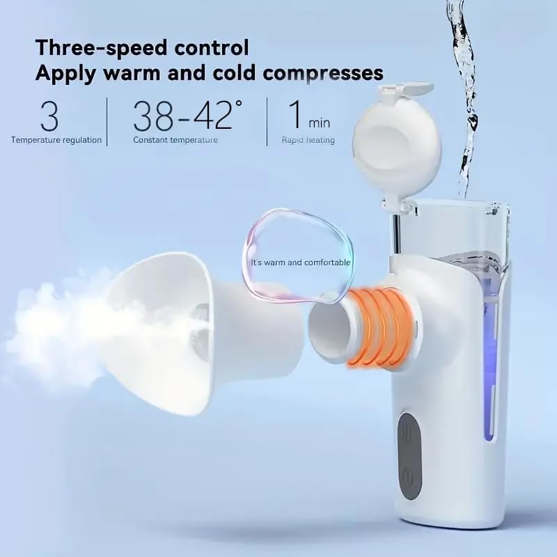Heated Eye Mist Sprayer – Portable Eye Steamer for Dry Eye Relief Warm Compress Eye Device – Rechargeable Eye Moisturizer for Tired Eyes