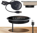 Invisible Wireless Charger Under Desk, 0-30mm Under Desk Wireless Charger, Dual Uses on or Hidden Under Table, Ultra-Thin Design, Suitable for Various Types