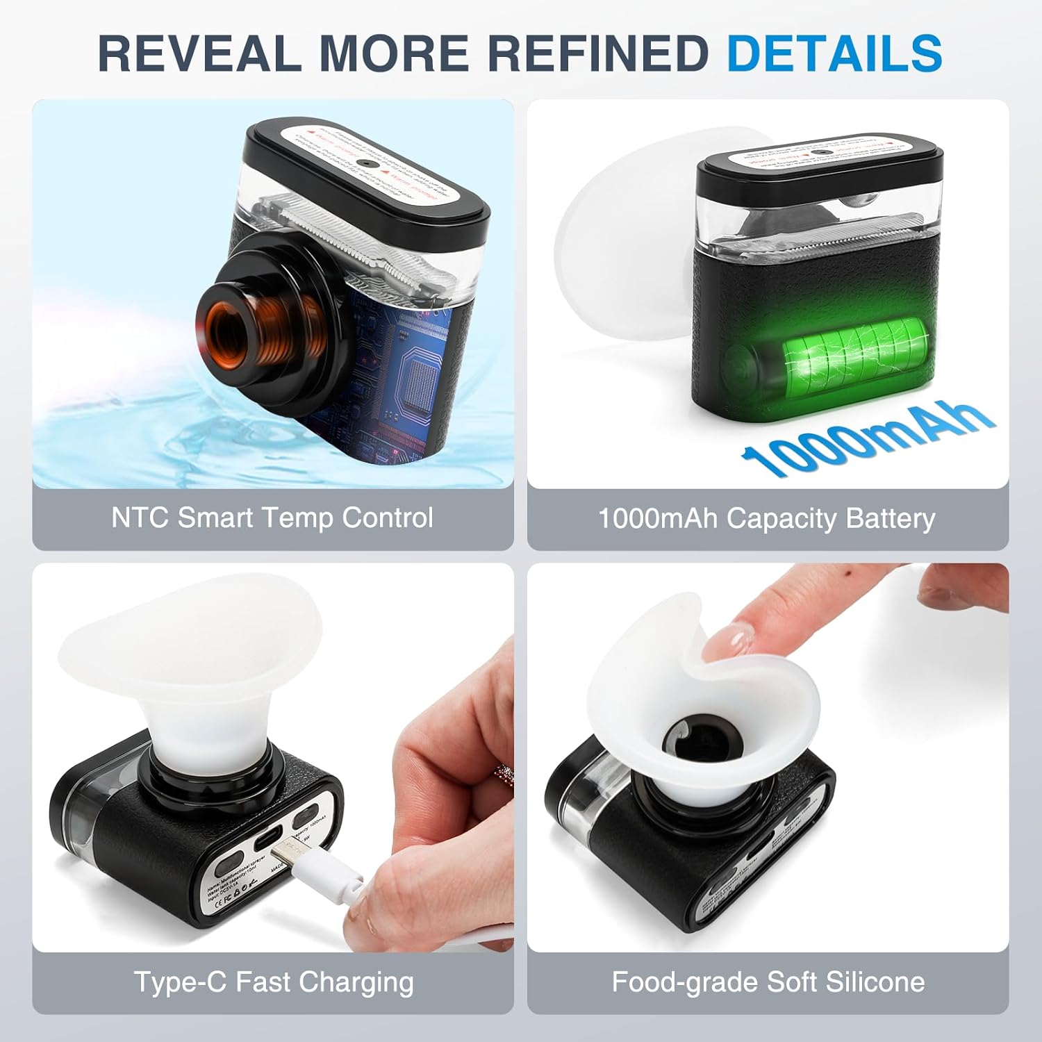 Eye Steamer for Dry Eyes Relief,Portable Electric Heated Steam Therapy Wand Machine with Moist Heat for Natural Tears Restore,Dry Eye Mist Sprayer