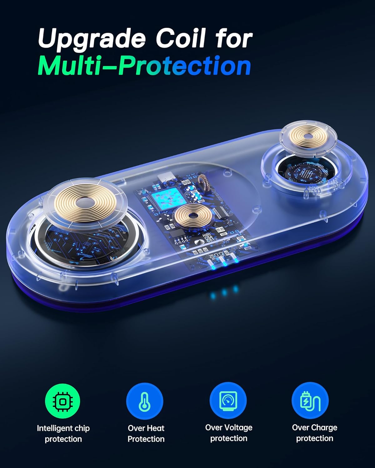 Upgraded 3 in 1 Wireless Charging Station for Apple Devices, Fast Charger Stand, Magnetic Charger Station for iPhone 17/16/15/14/13/12 Series